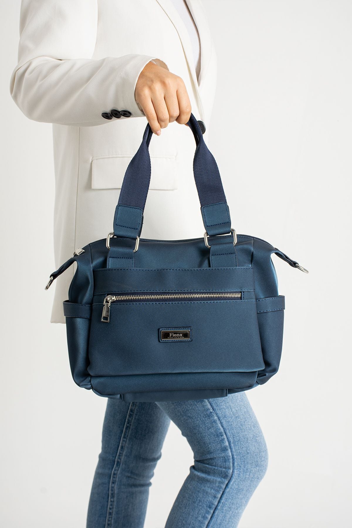 Kadın Lacivert Çok Bölmeli El Ve Çapraz Çanta